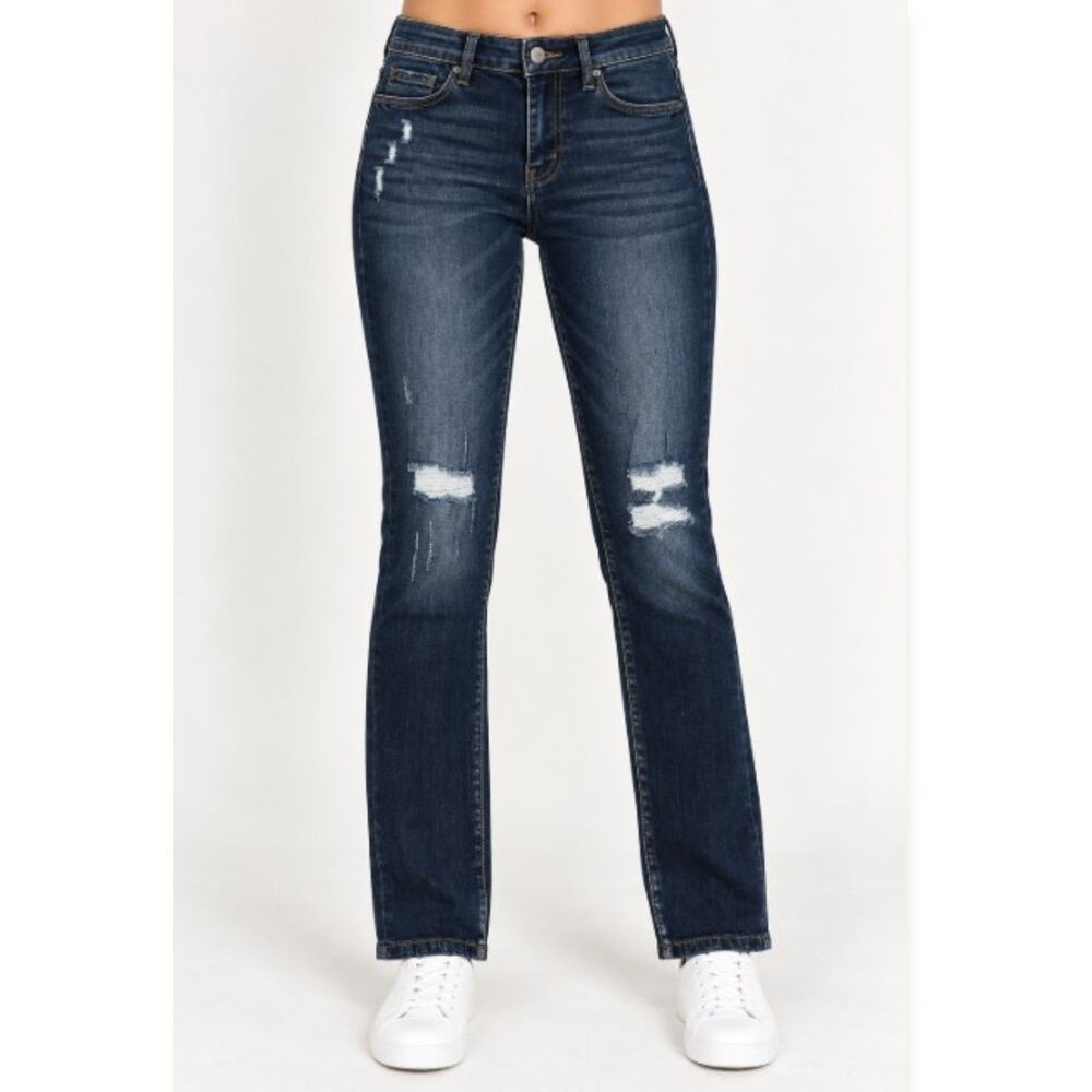 Vervet Haylie Jeans Womens 25 Dark Wash Straight Leg Stretch Denim NWT Ret